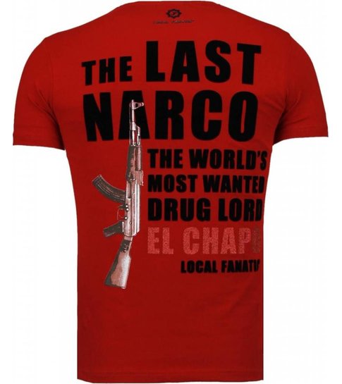 Local Fanatic El Chapo - Flockprint T-shirt - Bordeaux