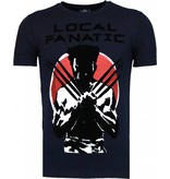 Local Fanatic Flockprint T-shirt - Navy