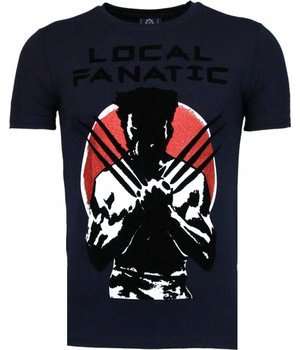Local Fanatic Flockprint T-shirt - Navy