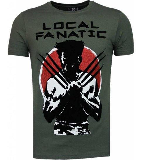 Local Fanatic  Flockprint T-shirt - Groen