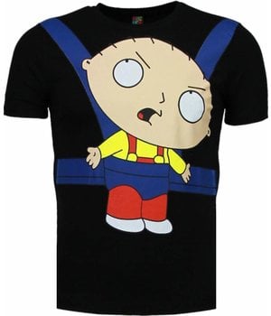 Local Fanatic Baby Stewie - T-shirt - Zwart