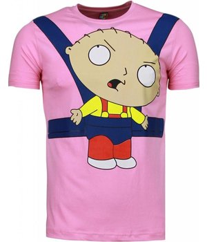 Local Fanatic Baby Stewie - T-shirt - Roze