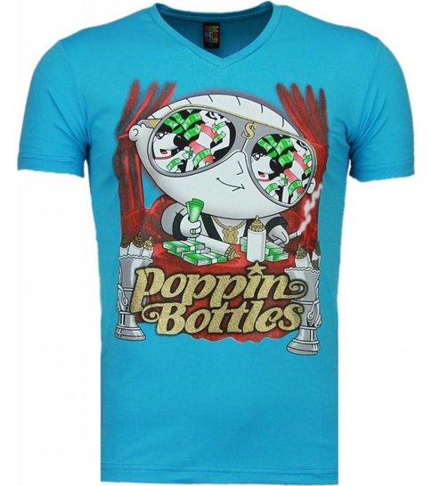 Local Fanatic Poppin Stewie - T-shirt - Blauw
