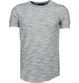 TONY BACKER Sleeve Ribbel - T-Shirt - Grijs