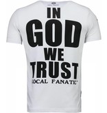Local Fanatic Trust In My Power - Rhinestone T-shirt - Wit