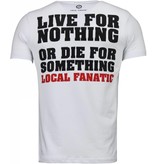Local Fanatic Rambo - Rhinestone T-shirt - Wit