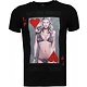 Hot & Famous Poker - Bar Refaeli Rhinestone T-shirt - Zwart