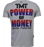 Local Fanatic Mayweather - Rhinestone T-shirt - Grijs