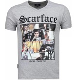 Local Fanatic Scarface TM - T-shirt - Grijs