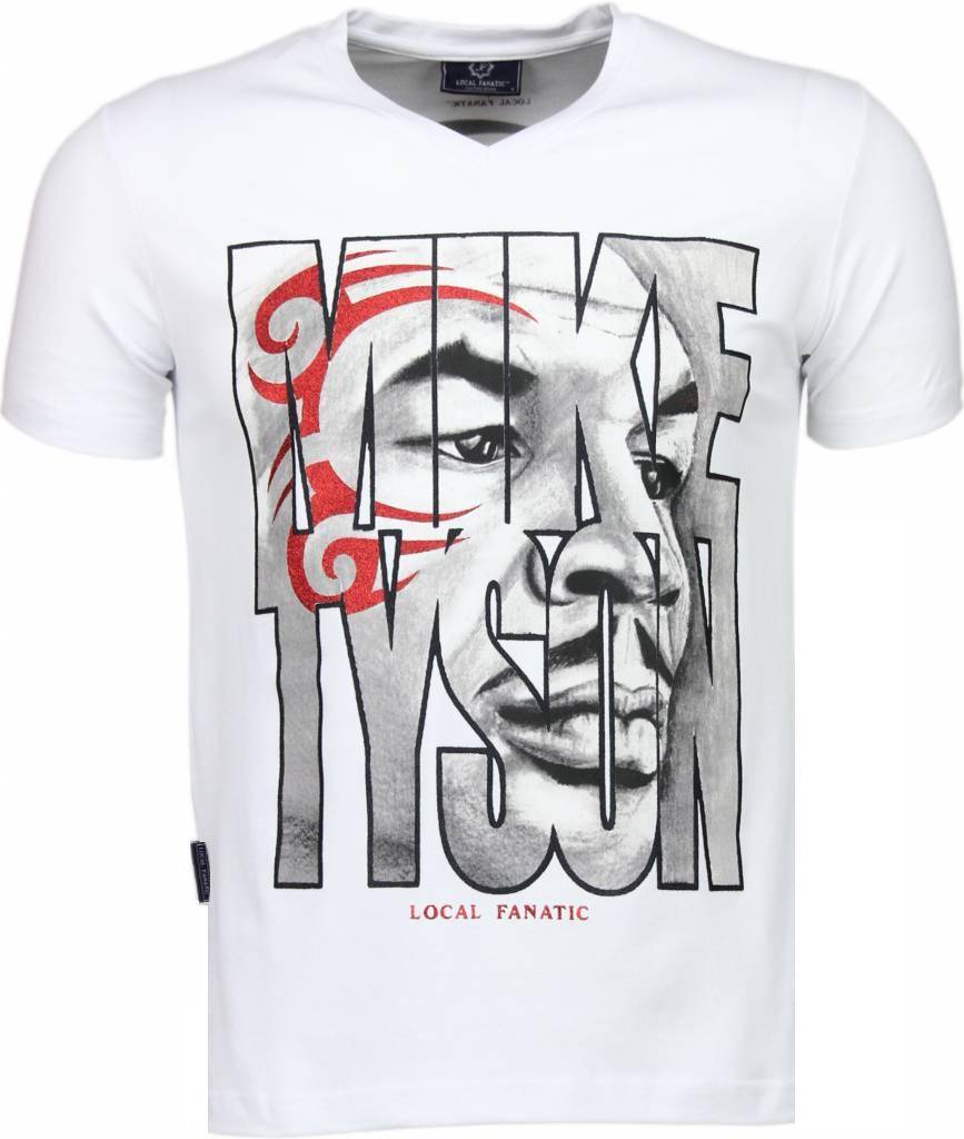Local Fanatic Mike Tyson Tribal T Shirt Wit local fanatic kopen in de aanbieding