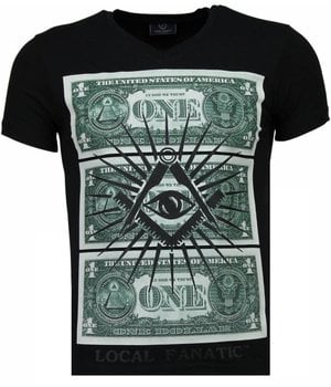 Local Fanatic One Dollar Eye - T-shirt - Zwart