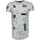 Exclusief Military Patches Paint Splash - T-Shirt - Wit