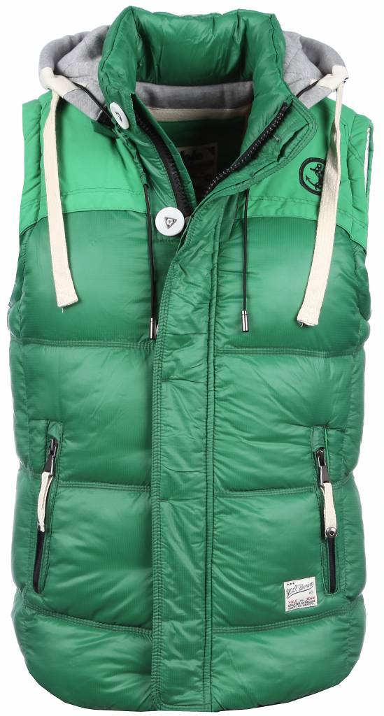Yole Bodywarmer Groen Met Capuchon yole kopen in de aanbieding
