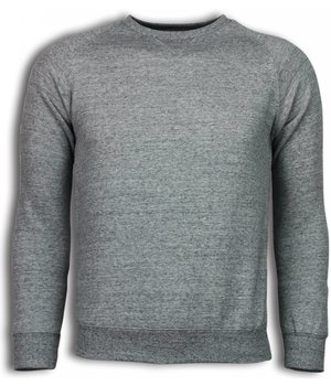 Enos Basic Fit Crewneck- Sweater - Grijs