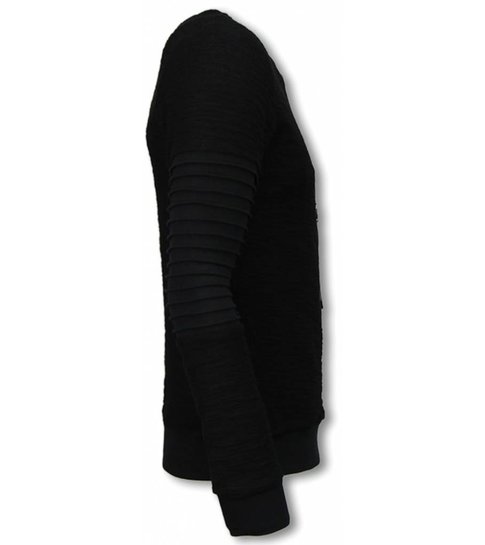 JUSTING Ribbel Arm met Kevlar Pocket - Sweater - Zwart