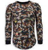 JUSTING 23th US Army Camouflage Shirt - Long Fit Sweater - Bruin