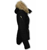 Milan Ferronetti Winterjassen - Dames Winterjas Kort - Sorento edition - Zwart