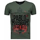 Pablo Escobar Boss - Rhinestone T-shirt - Groen