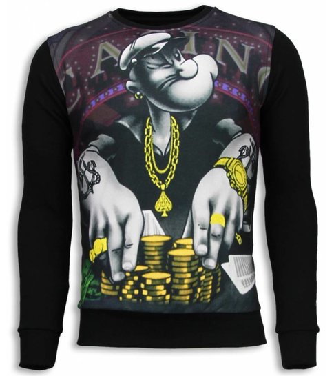 Local Fanatic Casino Popeye - Sweater - Zwart