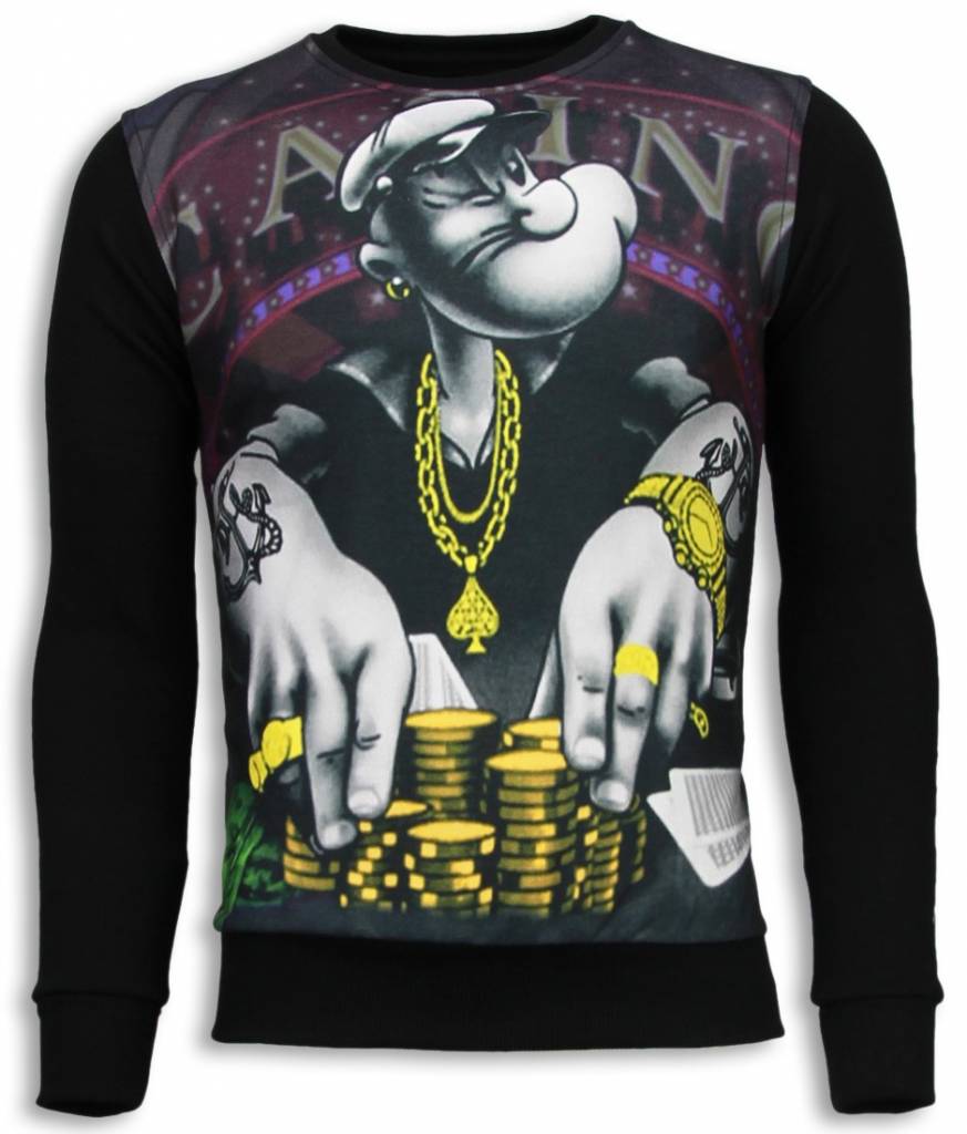 Local Fanatic Casino Popeye Sweater Zwart local fanatic kopen in de aanbieding