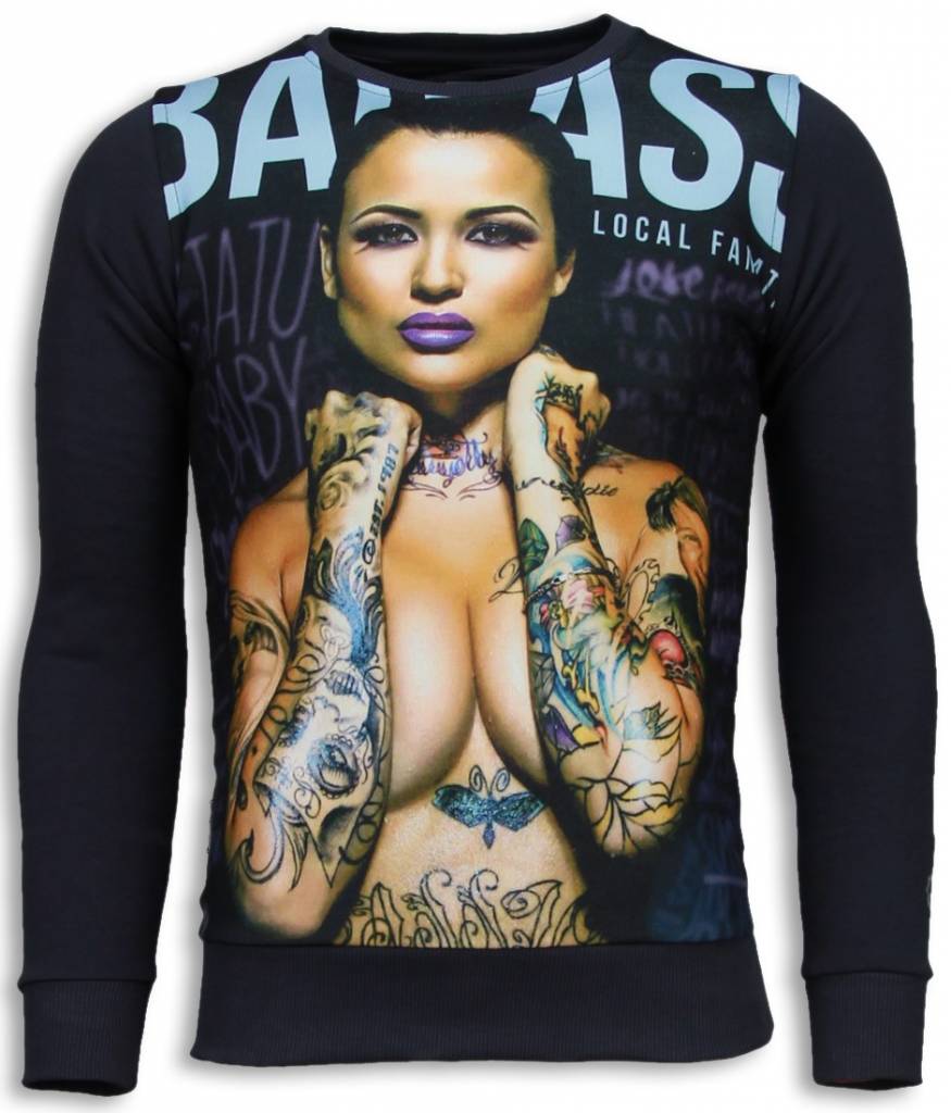 Local Fanatic Bad Ass Ink Sweater Donker Grijs local fanatic kopen in de aanbieding