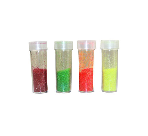 Neon Glitter Set: red, green, orange, yellow (4 x 3 gram)