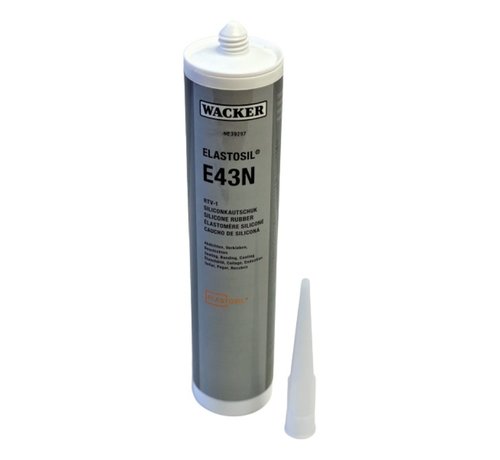 Wacker Elastosil E43N transparent multifuncional glue for Silicones. - 310 ml.