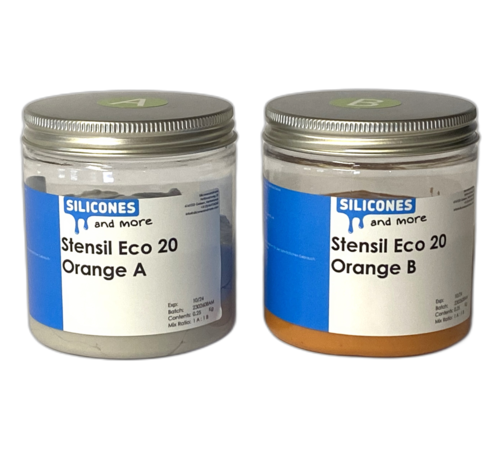 Silconic Stensil ECO 20 Orange, malleable silicone Shore A 20