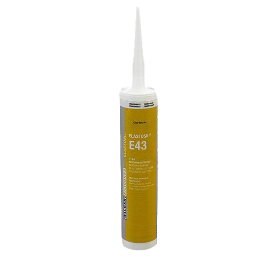 Wacker Elastosil E43 multifuncional glue for Silicones.