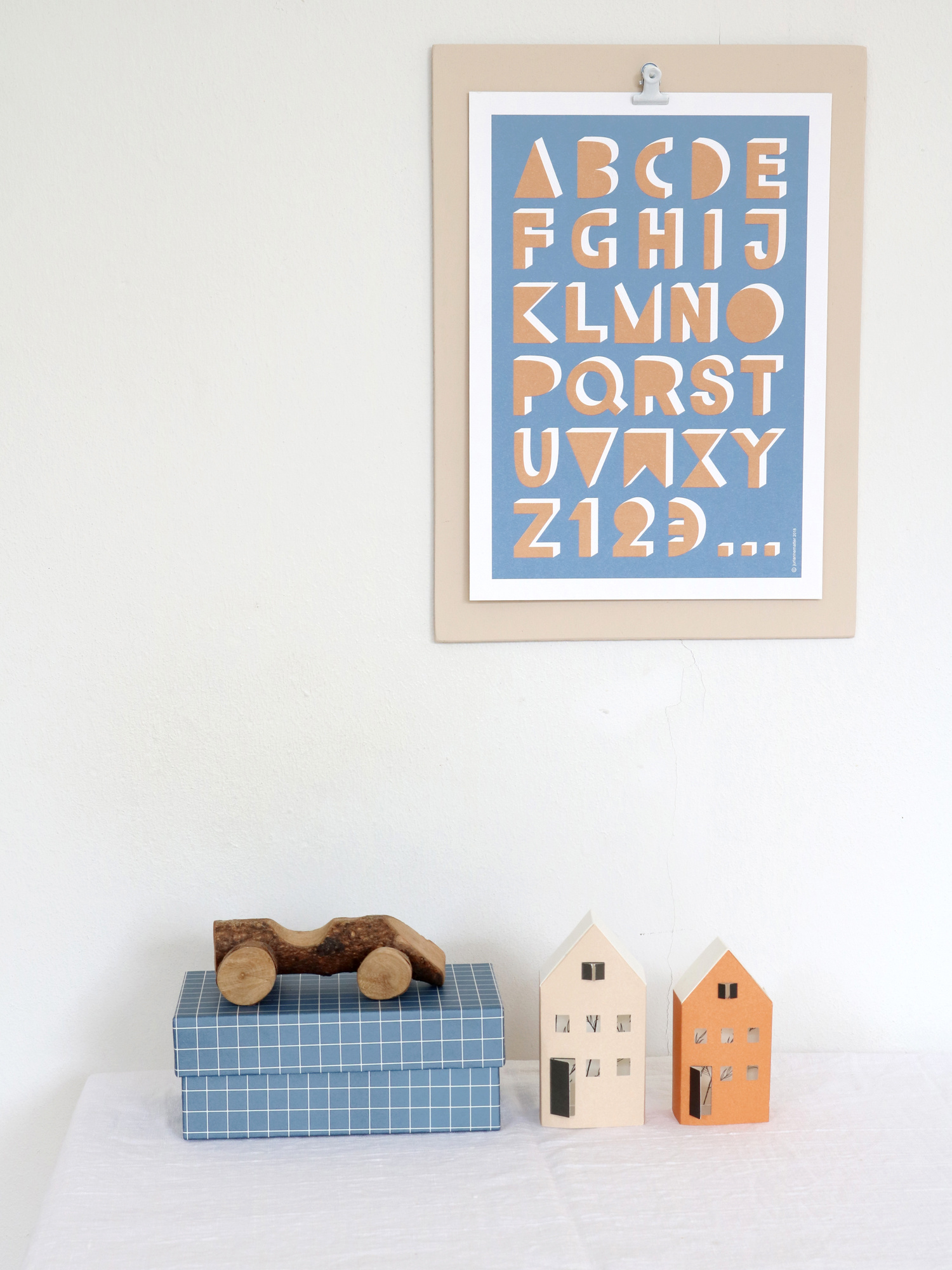 ABC poster | A4 alfabetposter met reliëfletters op dik papier