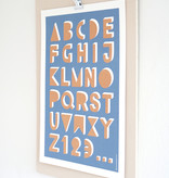 ABC poster | A4 alfabetposter met reliëfletters op dik papier