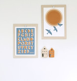 ABC poster | A4 alfabetposter met reliëfletters op dik papier
