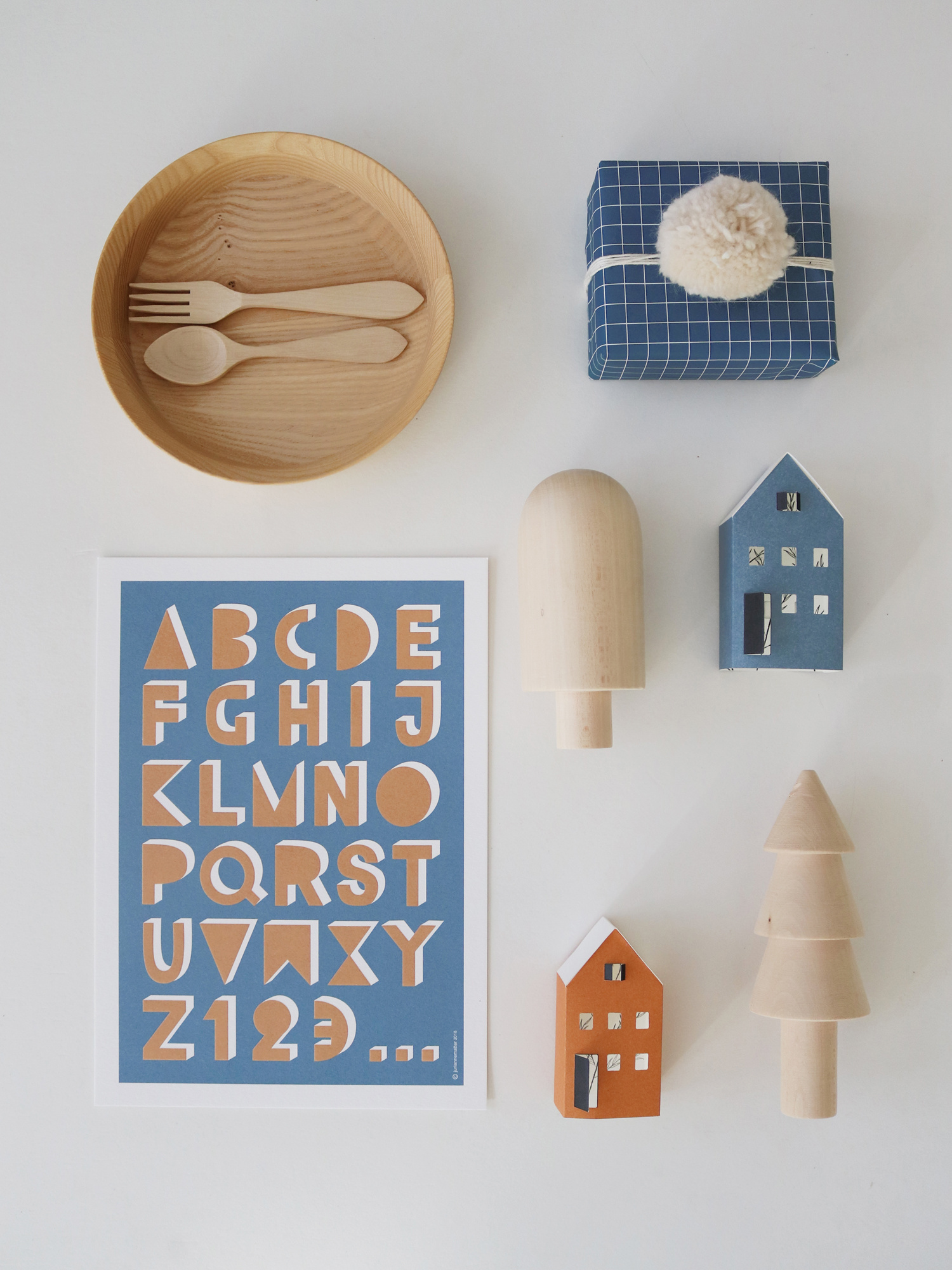ABC poster | A4 alfabetposter met reliëfletters op dik papier