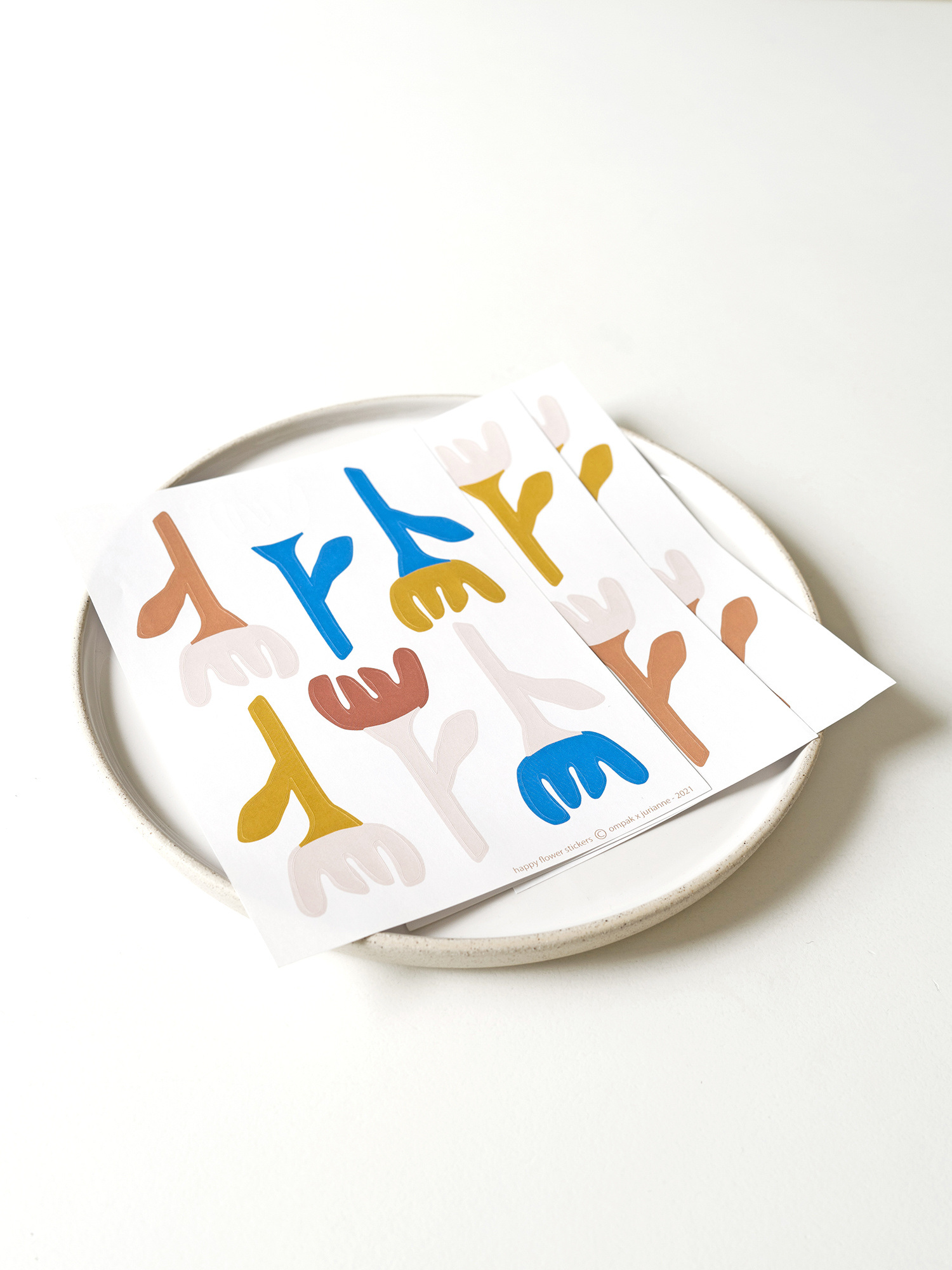 happy flower stickers