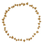TWIG leaves – ochre | DIY set met 57 okerkleurige papieren blaadjes en hobbydraad