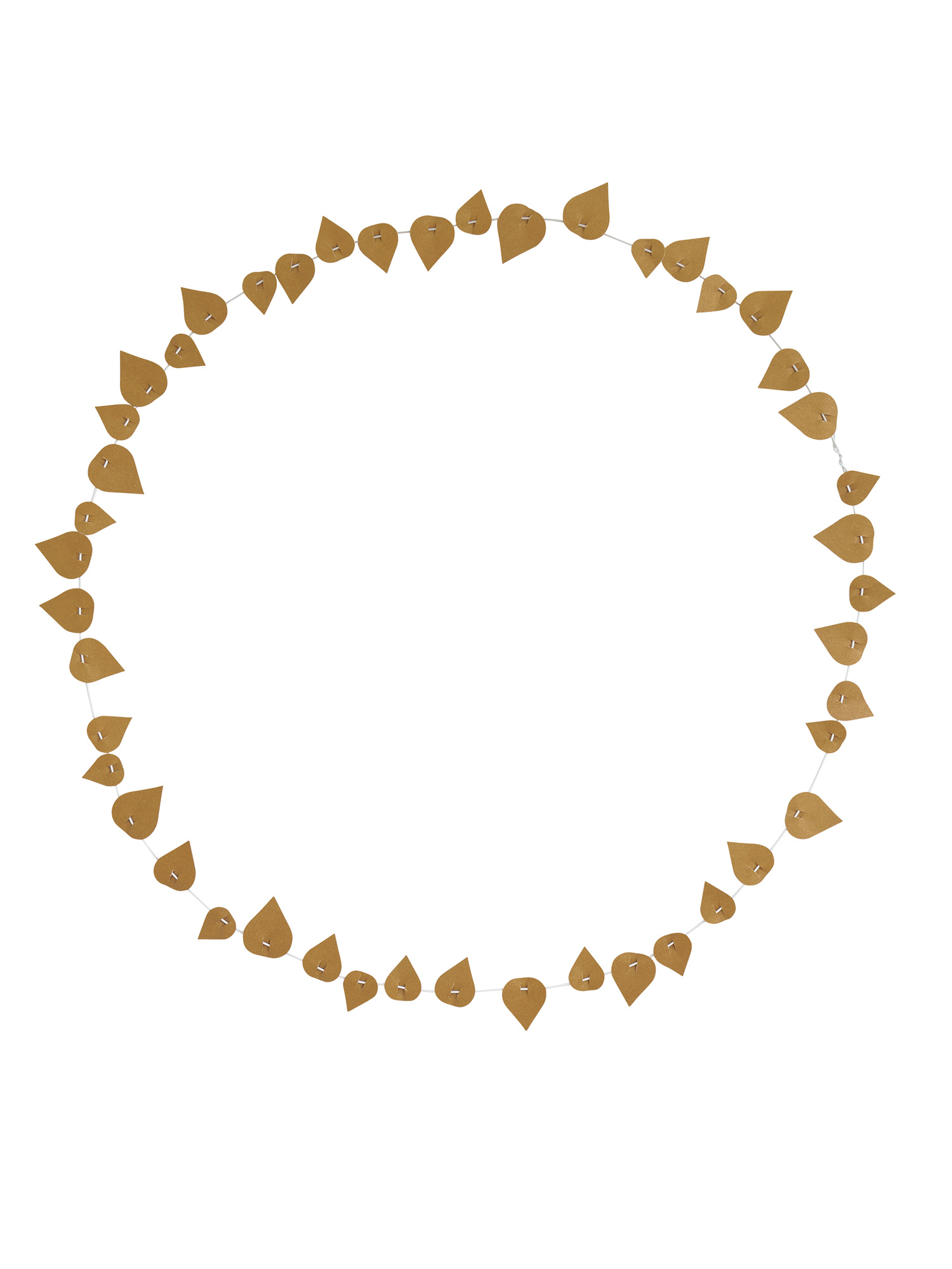 TWIG leaves – ochre | DIY set met 57 okerkleurige papieren blaadjes en hobbydraad