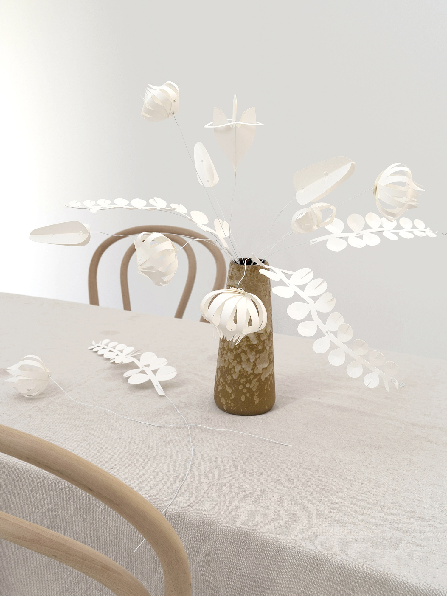 FIELD white large - white | twelve white paper flowers DIY kit