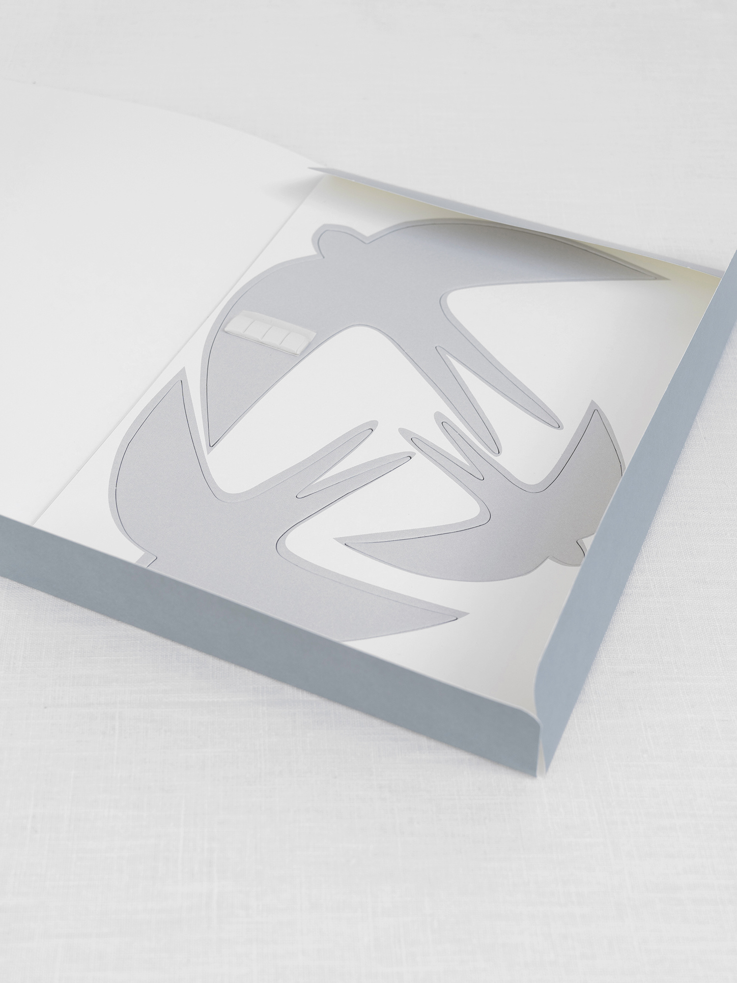 SVERM large | three grey cardboard swallows for the wall