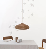 SVERM large | three grey cardboard swallows for the wall