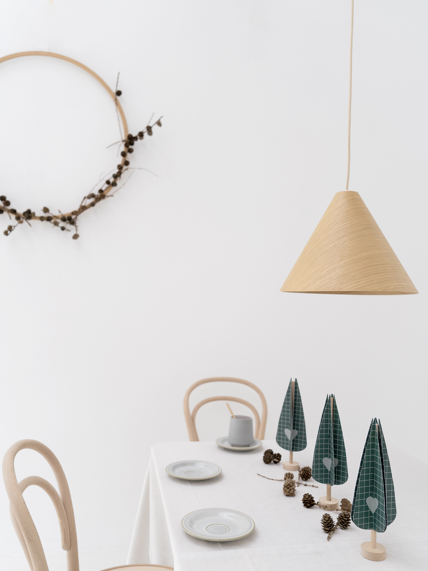 CYPRESS tree - dark green | DIY paper tree with wooden trunk