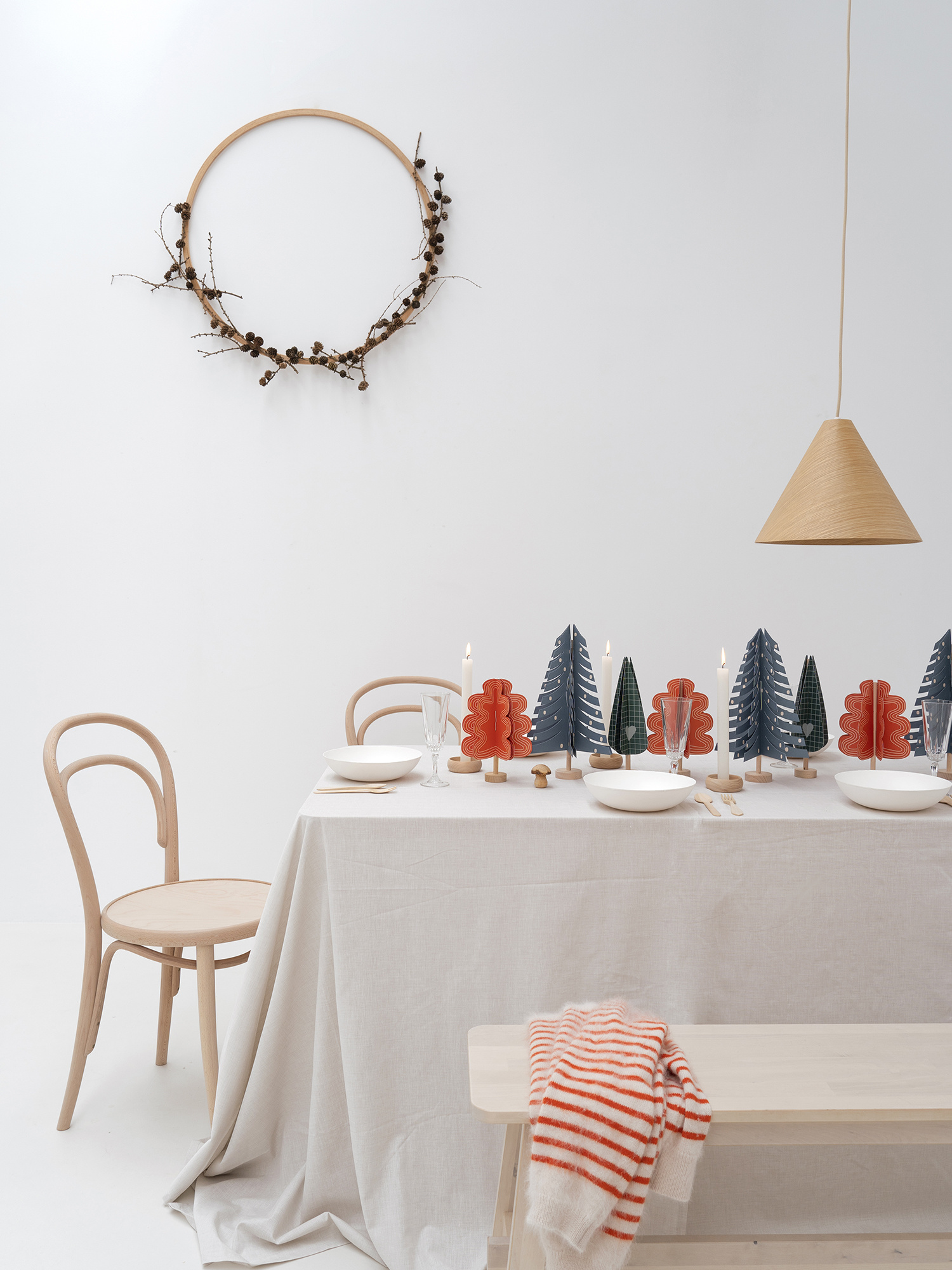CYPRESS tree - dark green | DIY paper tree with wooden trunk