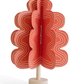 OAK tree - red  | eikenboompje van papier met houten stam, DIY set