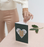 HEART card snowball – dark green