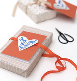 HEART card horses - red | greeting card with pop out heart