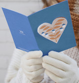 HEART card acorns - blue | pop out heart greeting card with envelope