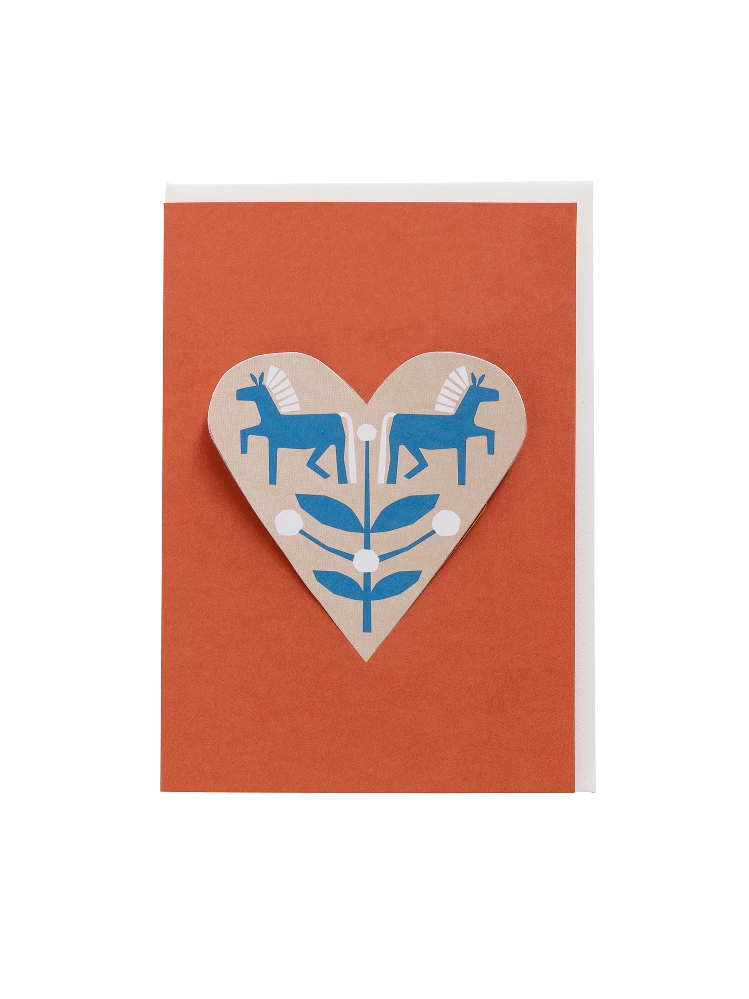 HEART card horses - red | greeting card with pop out heart