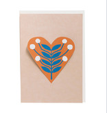 HEART card snowball – light pink
