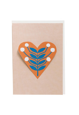 HEART card snowball – light pink