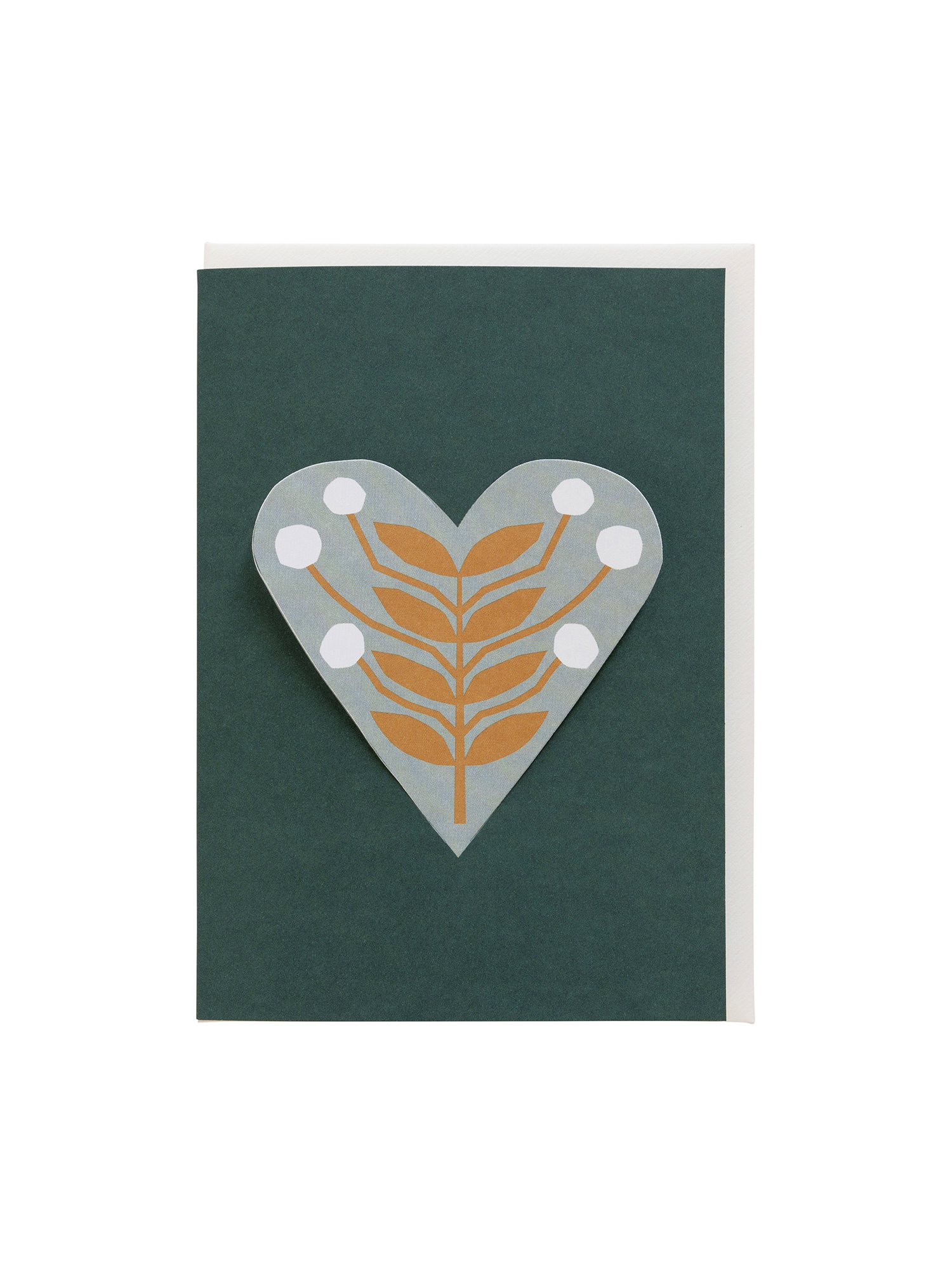 HEART card snowball – dark green