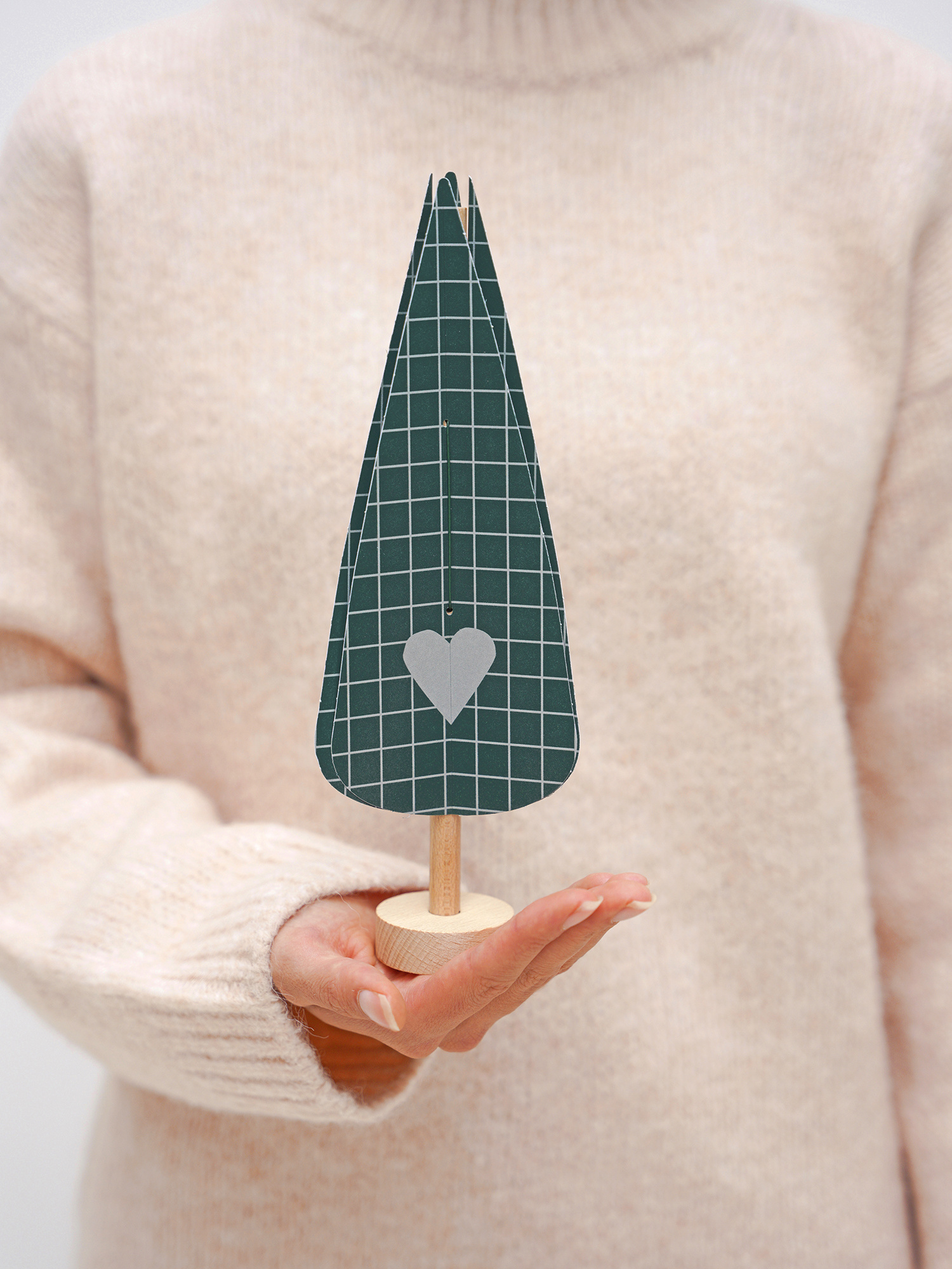 CYPRESS tree - dark green | DIY paper tree with wooden trunk